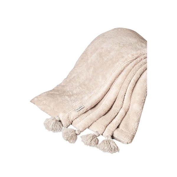 Copriletto marrone chiaro in micropile 200x220 cm Puffy – Mijolnir