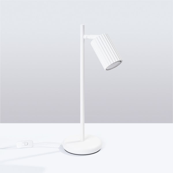 Lampada da tavolo bianca (altezza totale 43 cm) Gleam – Sollux-image-3