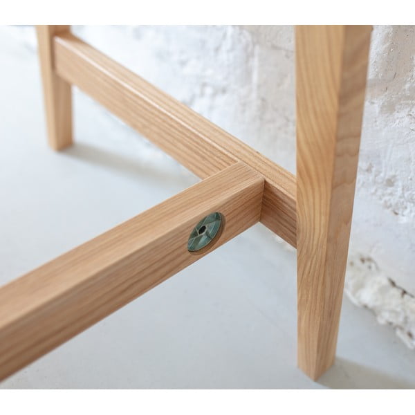 Scrivania bianca con base in frassino, lunghezza 65 cm Luka - Ragaba-image-4