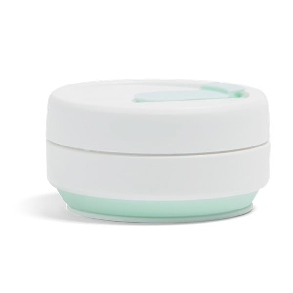 Tazza da viaggio pieghevole verde e bianca Mint, 355 ml Pocket Cup - Stojo-image-1