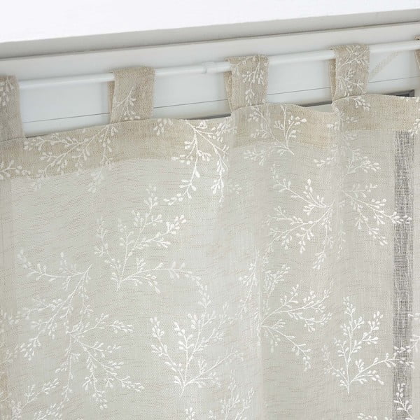 Set di 2 tende in voile marrone chiaro 60x120 cm Karla - douceur d'intérieur-image-1
