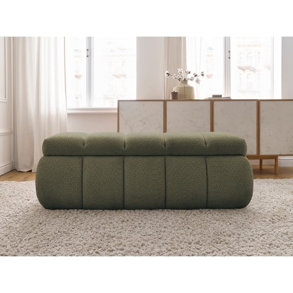 Panchina verde con rivestimento in bouclé – Bobochic Paris-image-4