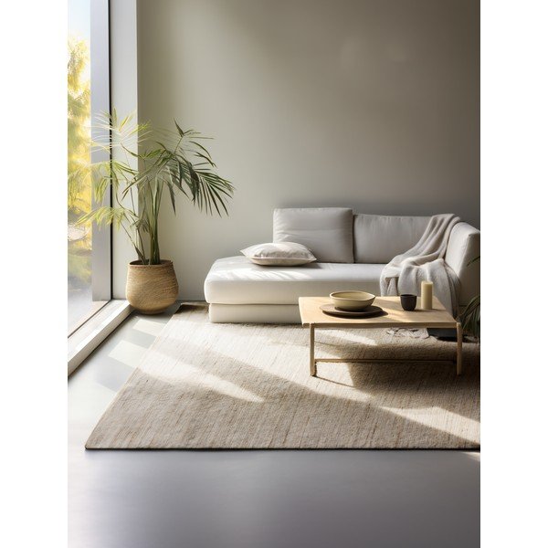 Tappeto colore naturale chiaro in misto iuta reversibile/tessuto a mano 190x280 cm Dhaka – Hanse Home-image-1