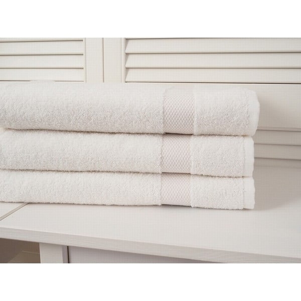 Asciugamano in spugna bianca 70x140 cm Adria - B.E.S.-image-1