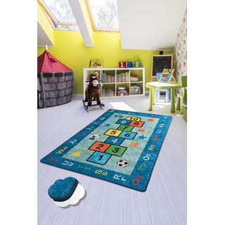 Tappeto antiscivolo blu per bambini Seksek, 100 x 160 cm - Conceptum Hypnose