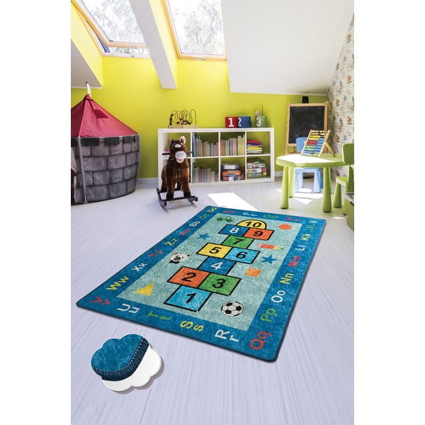 Tappeto antiscivolo per bambini blu , 200 x 290 cm Seksek - Conceptum Hypnose-image-1