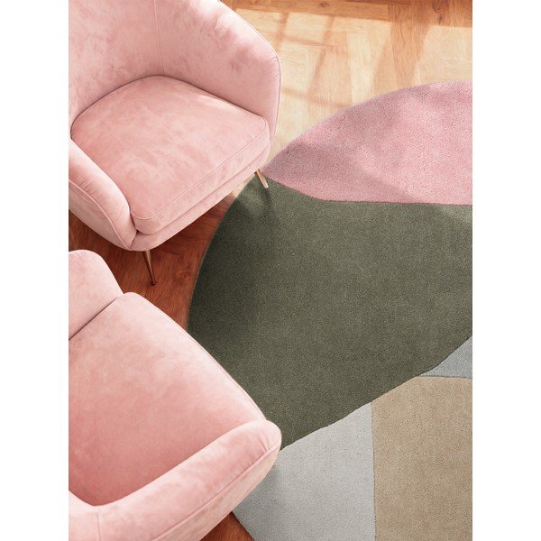Tappeto rotondo in lana tessuto a mano ø 200 cm Westminster Curzon – Ted Baker-image-3