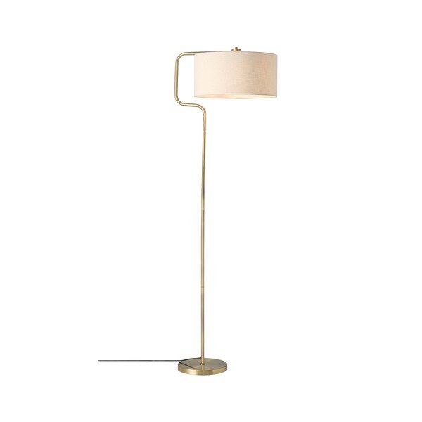 Lampada da terra color crema/color ottone in tessuto (altezza totale 160 cm) Josho – Ellos Home-image-3