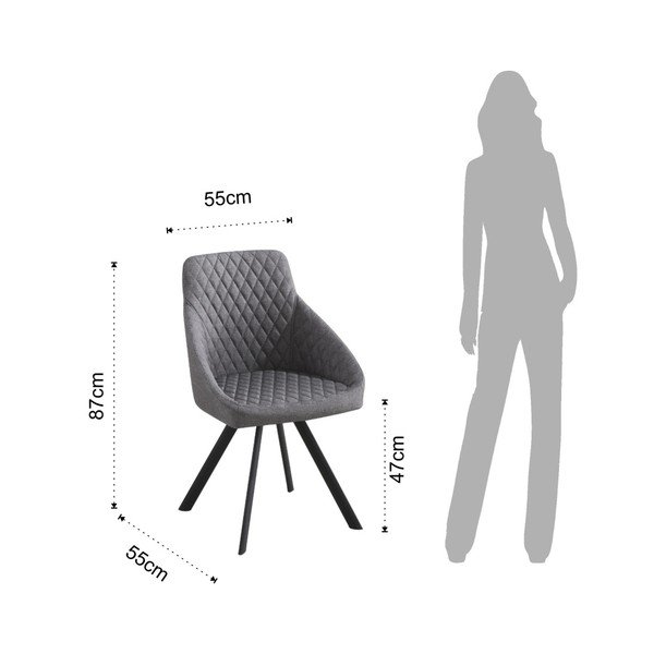Set di 4 sedie grigie Tips - Tomasucci-image-1