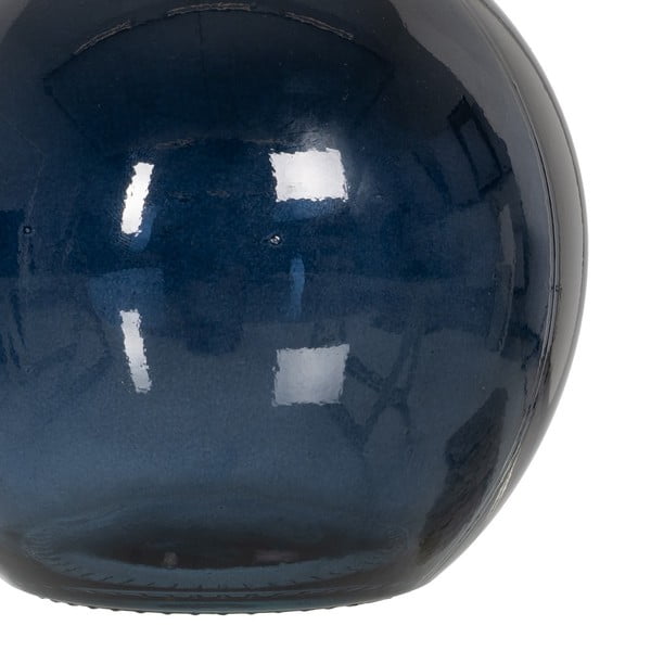 Vaso blu scuro fatto a mano (altezza 18 cm) - Ixia-image-1