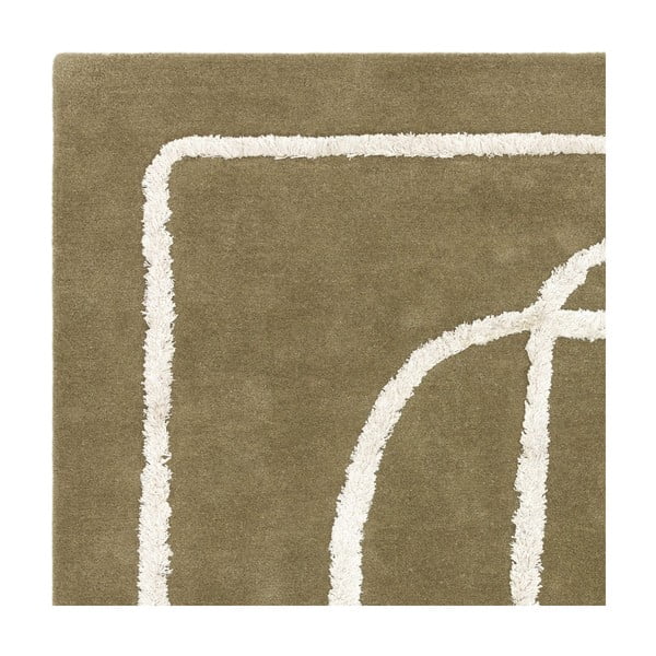 Tappeto in lana verde tessuto a mano 160x230 cm Matrix - Asiatic Carpets-image-3