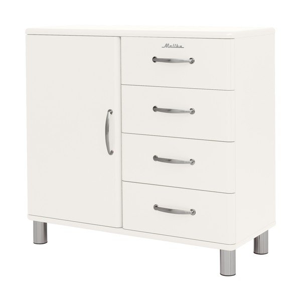 Cassettiera bassa bianca 98x92 cm Malibu - Tenzo-image-1