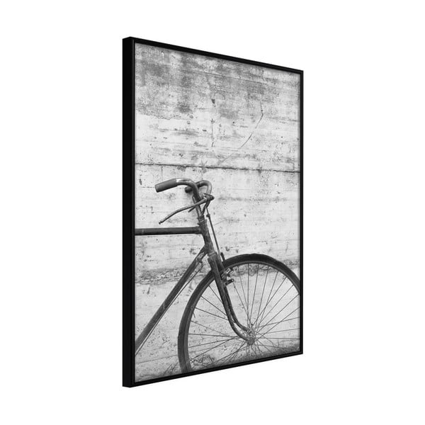 Poster in cornice, 30 x 45 cm Bicycle Leaning Against the Wall - Artgeist