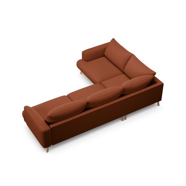 Divano angolare color terracotta (con penisola a sinistra/con chaise lounge) Naomi – Micadoni -image-3