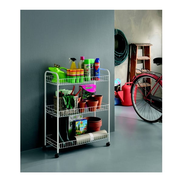 Supporto mobile per bagno a tre livelli Laundry, 31 x 84 cm - Metaltex-image-2