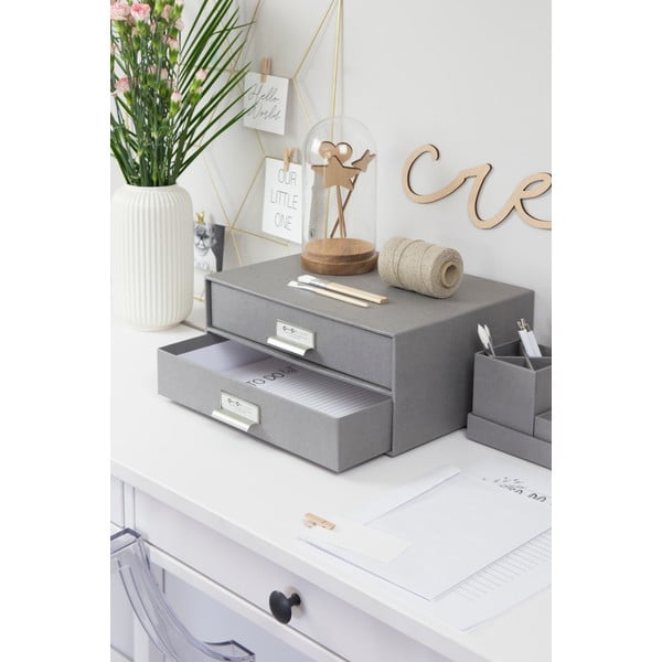 Cassetto portadocumenti grigio a 2 livelli , 33 x 22,5 cm Birger - Bigso Box of Sweden-image-2