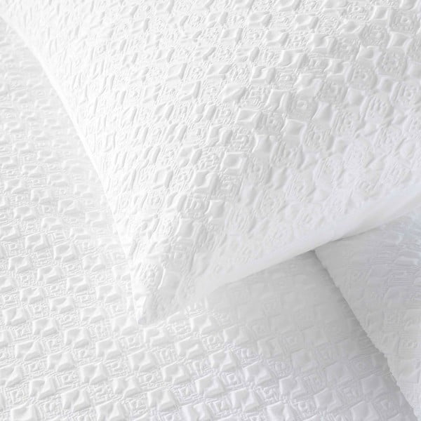 Set copripiumino e federa bianco in microfibra per letto singolo 140x200 cm Litea – douceur d'intérieur-image-1