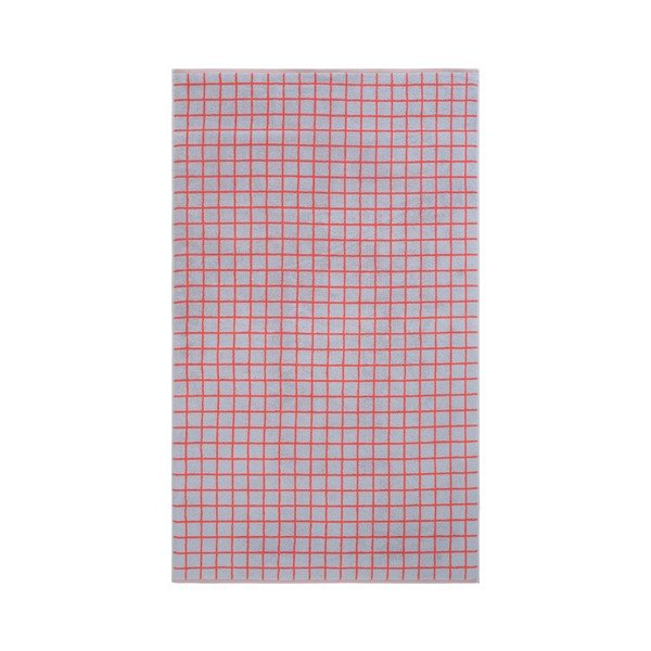 Asciugamano rosso/azzurro in cotone 90x150 cm Grid – Jotex-image-2
