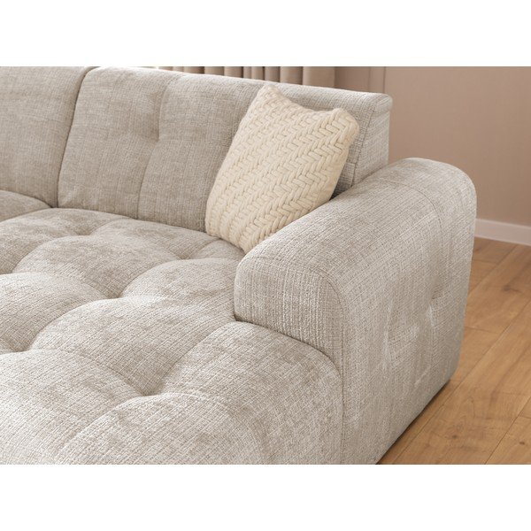 Divano angolare beige (con penisola a destra/con chaise lounge) Melva – Ropez-image-2