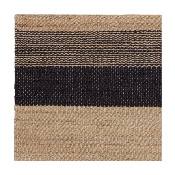 Tappeto nero/beige in iuta reversibile/tessuto a mano 120x170 cm Cedar – Asiatic Carpets-image-3