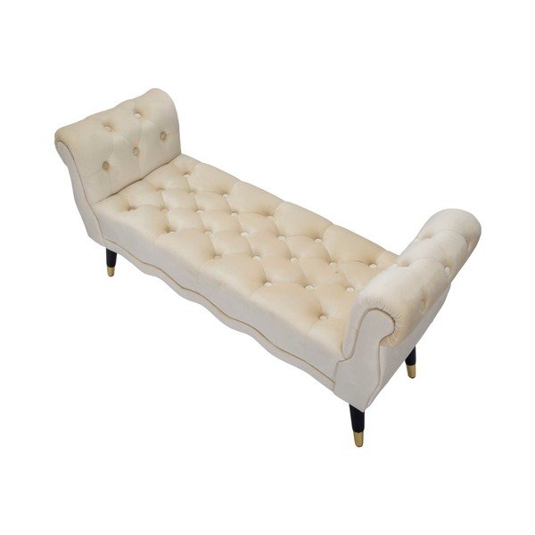 Panchina color crema con rivestimento in velluto Paris – Mauro Ferretti-image-3