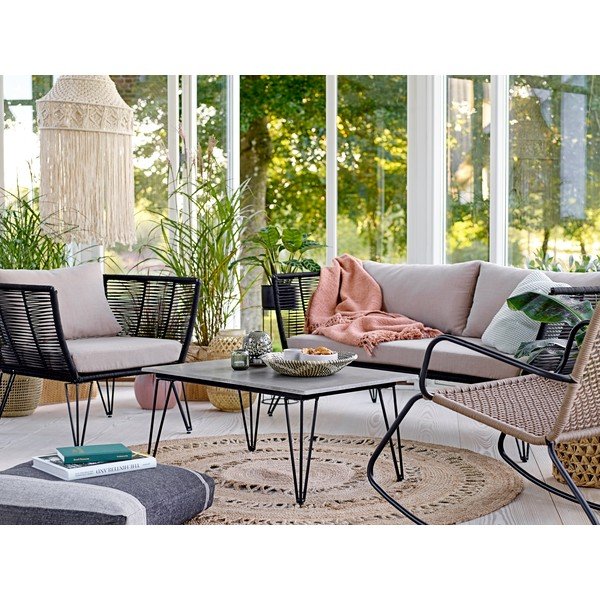 Divano da giardino beige Mundo – Bloomingville-image-1