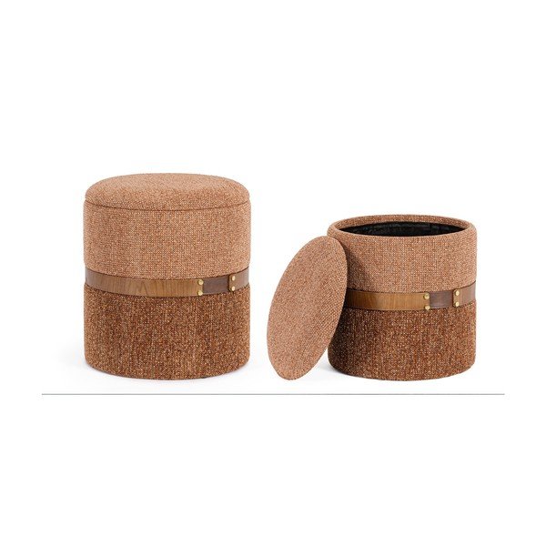 Poggiapiedi marrone cognac Talya – Bizzotto-image-1