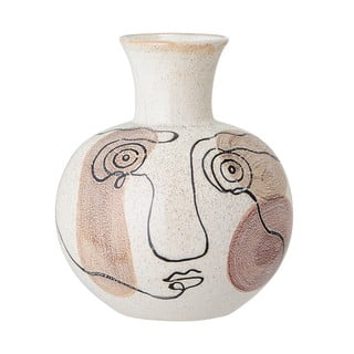 Vaso in gres bianco dipinto a mano Irini - Bloomingville