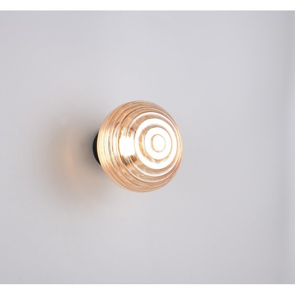 Lampada da parete LED color ambra in vetro con ricarica USB ø 15,5 cm Earl – Reality-image-1