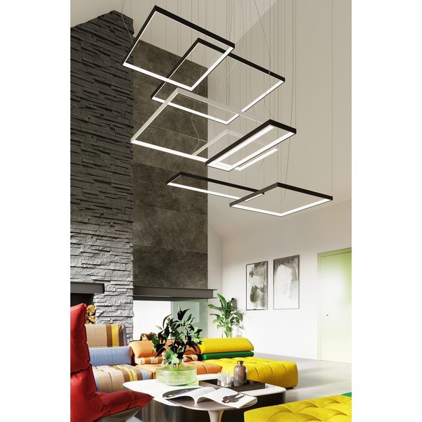 Lampadario LED nero in metallo TUULA – Thoro-image-3