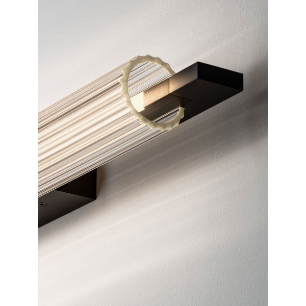 Lampada da parete LED nera opaca in alluminio con intensità regolabile Glovia – Nova Luce-image-3