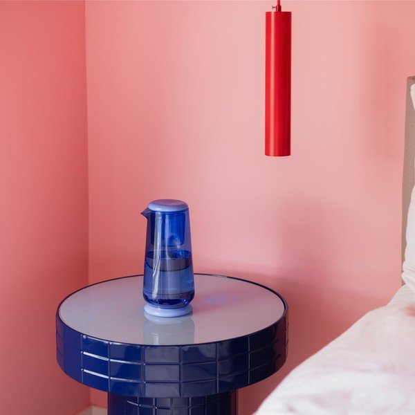 Set di caraffa e bicchiere blu in vetro 1,4 l Marlo – ONA-image-1