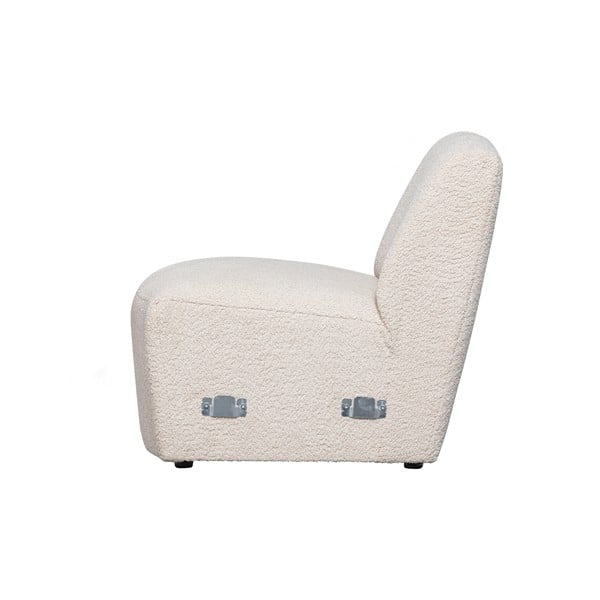 Modulo divano crema in tessuto bouclé (pezzo centrale) Coco - WOOOD-image-3