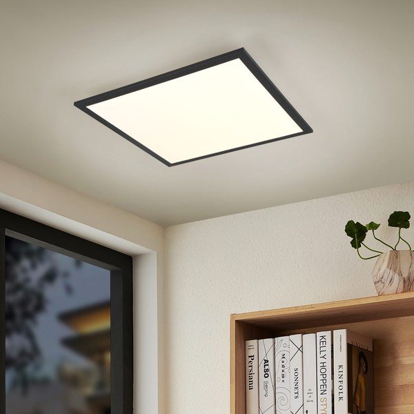Plafoniera LED nera 29,5x29,5 cm Beta - Reality-image-4