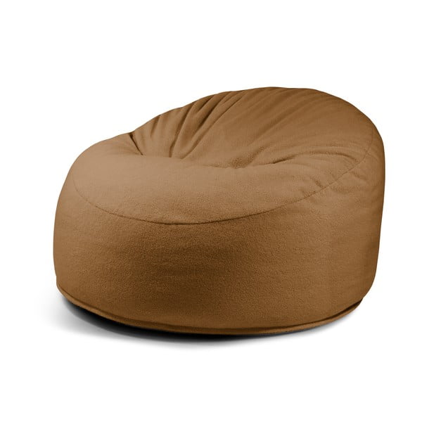 Puof a sacco marrone con rivestimento in bouclé Om 110 – SLOWDOWN