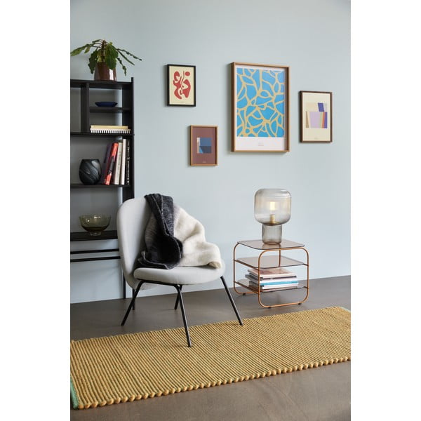 Lampada da tavolo marrone con paralume in vetro (altezza 42 cm) Pirum - Hübsch-image-2