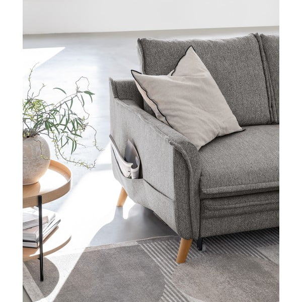 Divano letto angolare grigio (angolo destro) Charming Charlie - Miuform-image-4