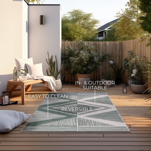 Tappeto per esterni verde crema 120x170 cm Gemini - Elle Decoration-image-4