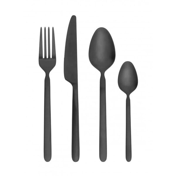 Posate nera in acciaio inox 16 pz Stella – Blomus