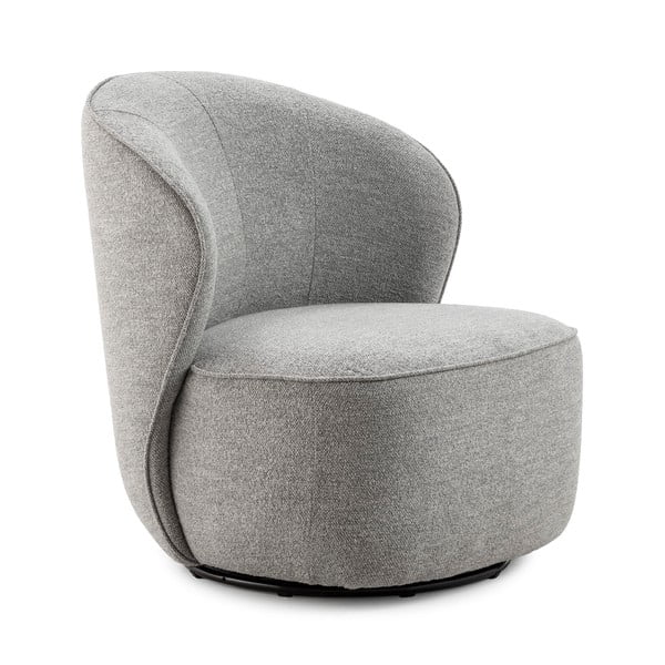 Poltrona grigio chiaro girevole Edna – MOME