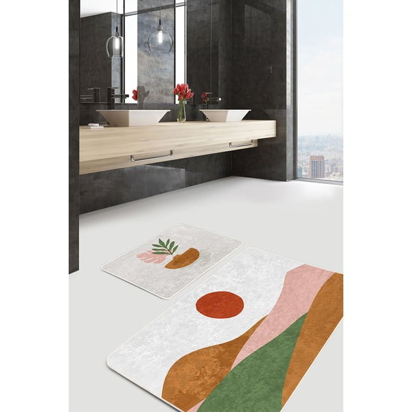 Tappetini da bagno in set da 2 100x60 cm - Minimalist Home World-image-1