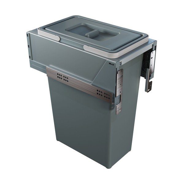 Bidone in plastica da incasso grigio 35 l Block 2.0 - Elletipi-image-3