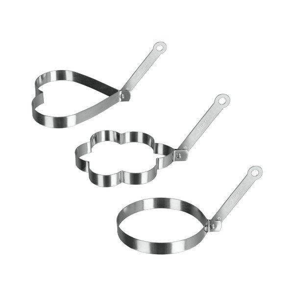Set di 3 stampi per pancake e uova in acciaio inox - Metaltex