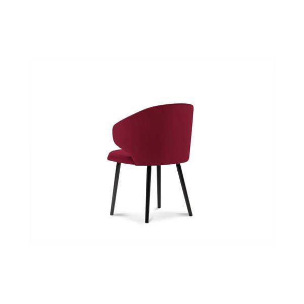 Sedia da pranzo rossa con rivestimento in velluto Nemesis - Windsor & Co Sofas-image-2