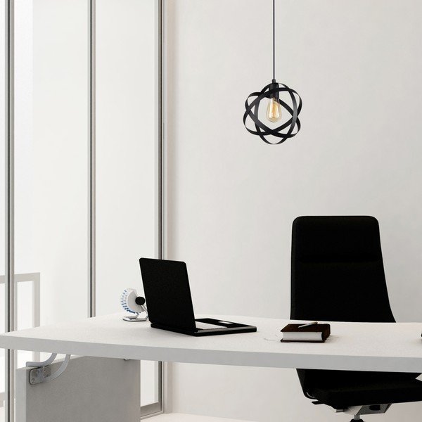 Apparecchio a sospensione in metallo nero Lama - Squid Lighting-image-3