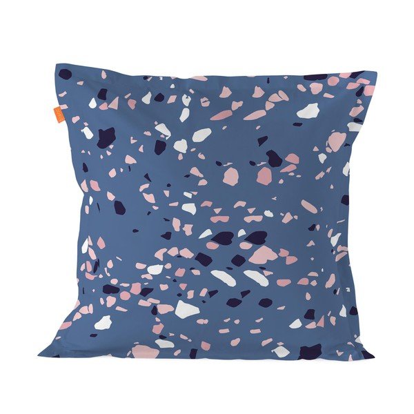 Federa in cotone, 60 x 60 cm Terrazzo - Blanc