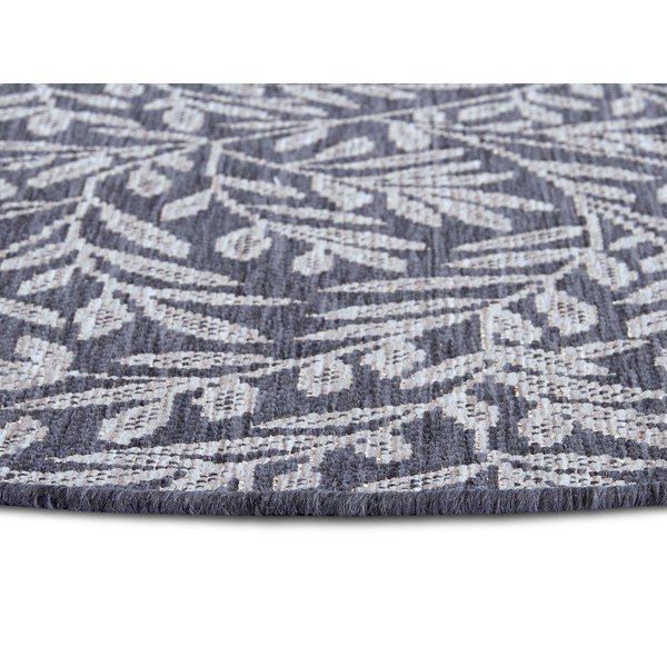 Tappeto rotondo antracite ø 120 cm Twig - Hanse Home-image-3