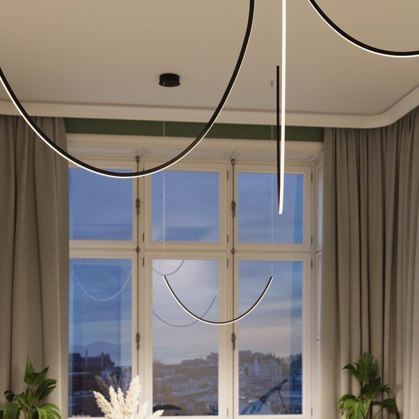 Lampadario LED nero in alluminio ALVAR – Thoro-image-4
