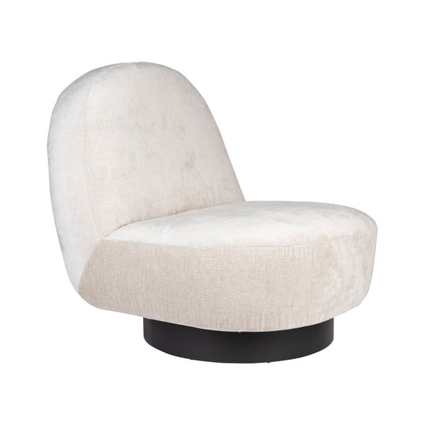 Poltrona in velluto crema Eden - Zuiver