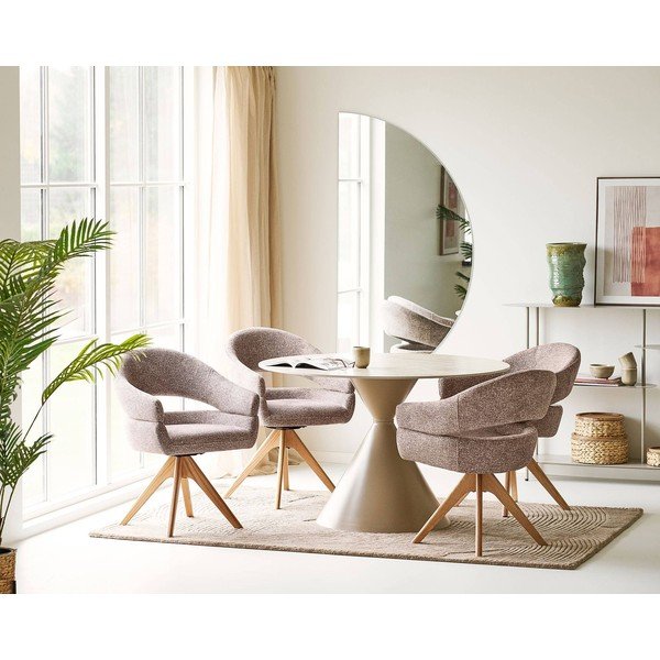 Tavolo da pranzo rotondo con piano in ceramica ø 120 cm Annecy – House Nordic-image-1